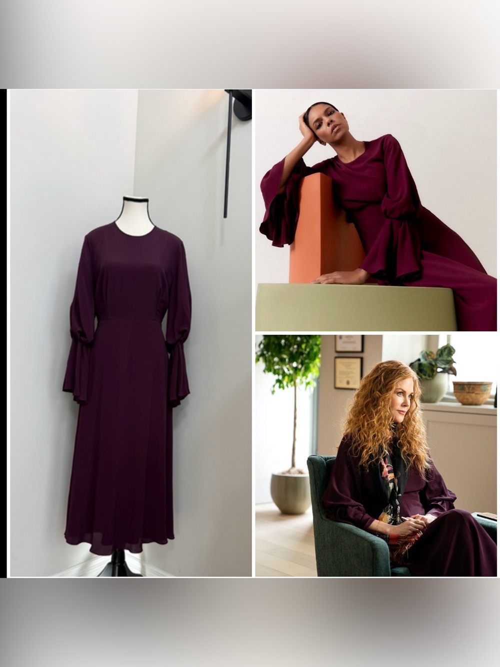 Roksanda Ophelia Plum Dress Size Medium